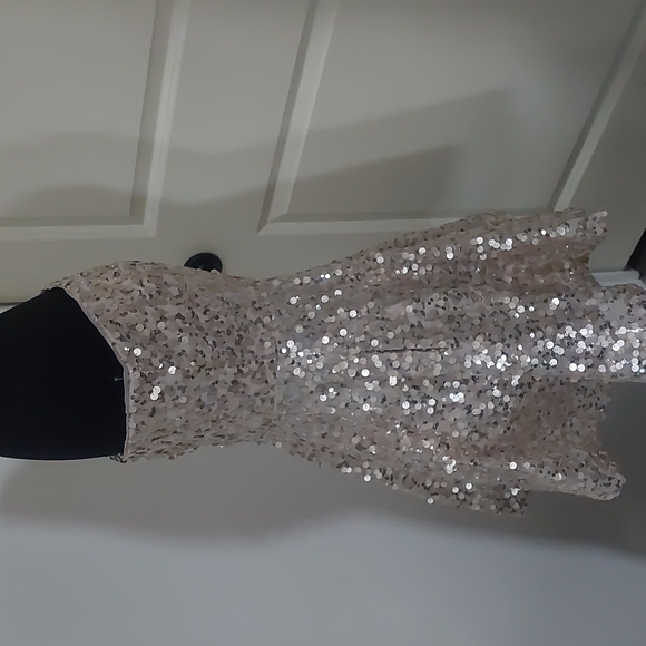 Crystal Doll Strapless Sequin Dress with Pockets Juniors Size 11 - Picture 5 of 11